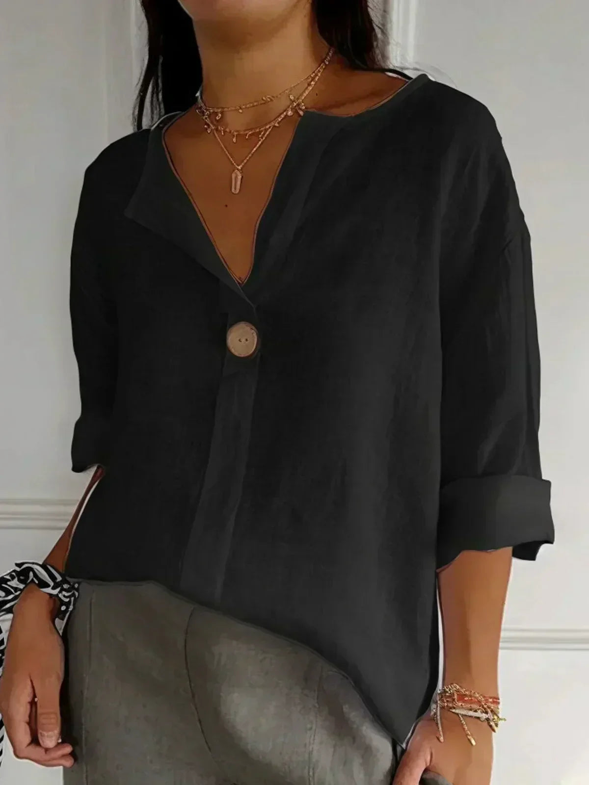 Nayla| Women Casual V-Neck Blouse