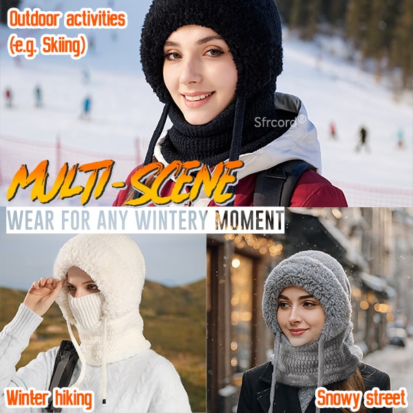 Sfrcord® 4-in-1 Full-Covering Winter Beanie Hat