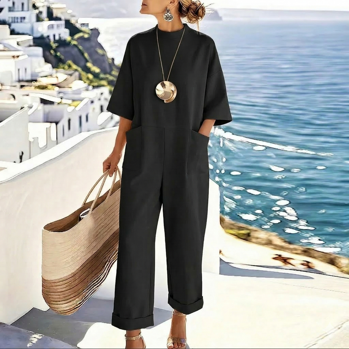 Emmy™ Elegant Short-Sleeve Jumpsuit