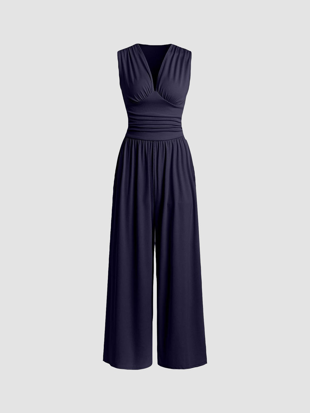 CHARITY | Textured Chic Sleeveless Wide-Leg Jumpsuit