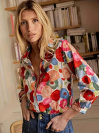Ava | Vibrant Floral Long-Sleeve Shirt