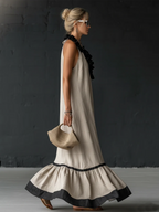 Nathalie | long dress with ruffles