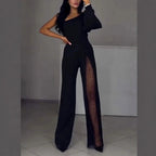 Ally™ One-Shoulder Flared Short Romper
